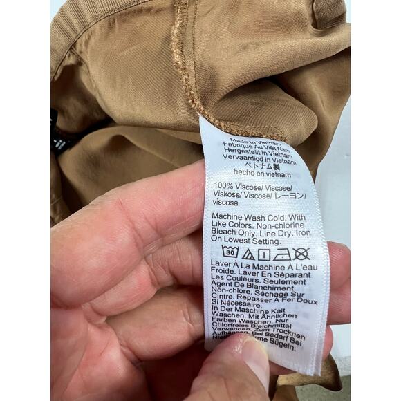 J.Crew New Gwyneth Midi Slip Skirt Viscose Charmeuse Desert Khaki Size Small - Picture 7 of 9